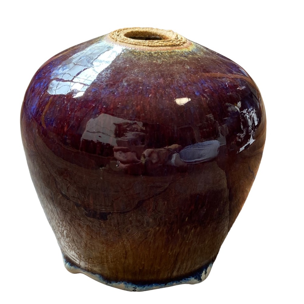 Ceramic Raku Bud Vase